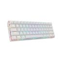 Redragon K530 Draconic Pro 60% Wireless RGB Mechanical Keyboard, BT/2.4Ghz/Wired 3-Mode 61 Keys Compact Gaming Keyboard w/Hot-Swap Socket, Free-Mod Plate Mounted PCB & Tactile Brown Switch - White