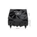 Thermalright AXP-90 X53 Black Low Profile CPU Air Cooler with Quite 90mm TL-9015B Low Profile PWM Fan, 4 Heat Pipes, 53mm Height