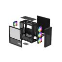 DeepCool CH560 Digital, ATX PC Case Dual Status Display 140mm PWM ARGB Fans High-Airflow Mid Tower Chassis Hybrid Mesh/Glass Side Panel 360mm Radiator Support Gaming Case USB 3.0 Type-C I/O Panel - Black