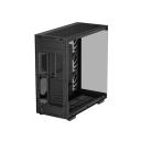 DeepCool CH780, ATX Dual-Chamber 3 x 140mm PWM ARGB Fans Pre-Installed Full Tower White Gaming PC Case Panoramic Glass Panels 420mm Radiator Support 4 x USB 3.0 Type-C I/O Panel - Black