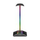 New Bee RGB Headphone Stand, Desk Gaming Headset stand with 7 Light Modes for All Earphone Accessories, Black - OPEN BOX