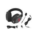 Redragon H858 Arrow Wireless 2.4G/BT/USB 3 Mode Over-Ear Headphones Gaming Headset - Black