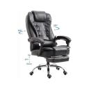 Boss Chair Office Chair Leather High Back Ergonomic High Adjustable Gaming Chairs with Footrest and Armrest Home Office Desk Chairs - Black