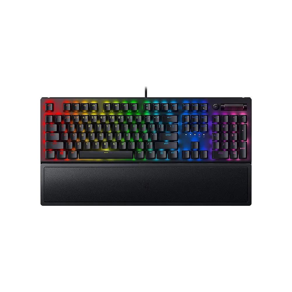 Razer BlackWidow V3 Mechanical Gaming Keyboard: Green Mechanical Switches - Tactile & Clicky - Chroma RGB Lighting - Compact Form Factor - Programmable Macro Functionality - Classic Black