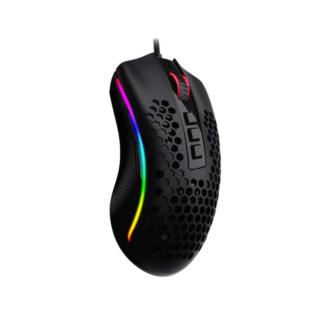Redragon M808 Storm Lightweight RGB Gaming Mouse, 85g Ultralight Honeycomb Shell - 12,400 DPI Optical Sensor - 7 Programmable Buttons - Precise Registration - Super-Lite Cable - Black