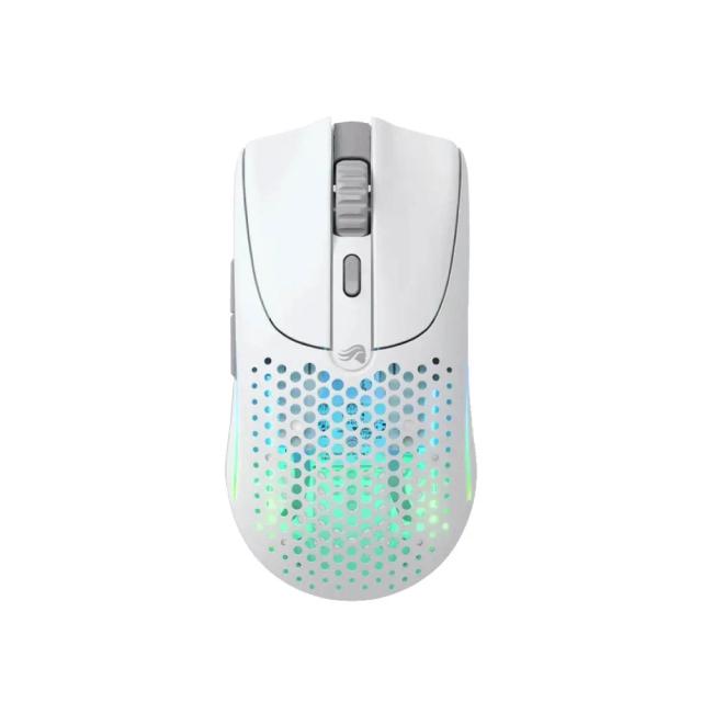 GLORIOUS Model O 2 Wireless Bluetooth Gaming Mouse, Honeycomb Gaming Mouse, Features - Programmable Mouse w/ 6 Buttons- 210h Battery Life, BT/2.4Hz, 26,000 DPI, 26K Sensor- Ultralight Ambidextrous - White