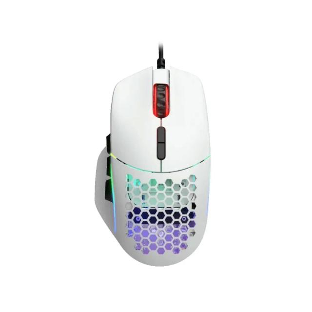 GLORIOUS Model I Ergonomic Matte White Gaming Mouse - 9 Programmable Buttons, 9 Button Configurations, Ultralight Weight, CORE RGB Lighting, 19000 DPI
