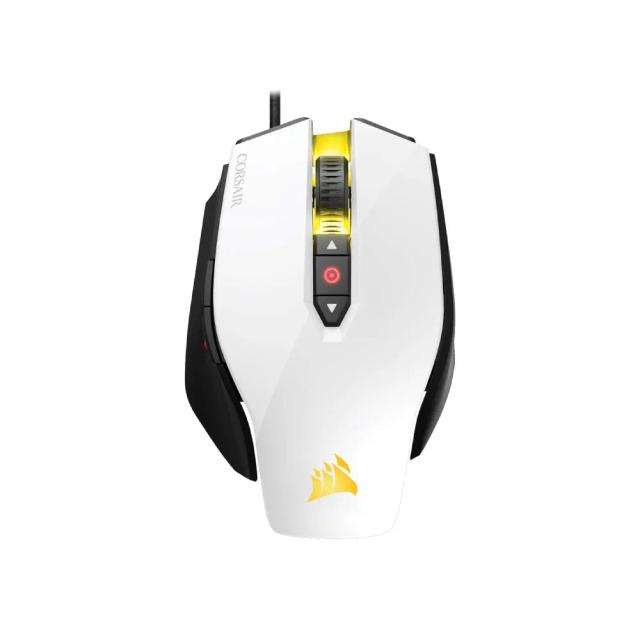 CORSAIR M65 Pro RGB-FPS Gaming Mouse-12,000 DPI Optical Sensor-Tunable Weights-White, Wired