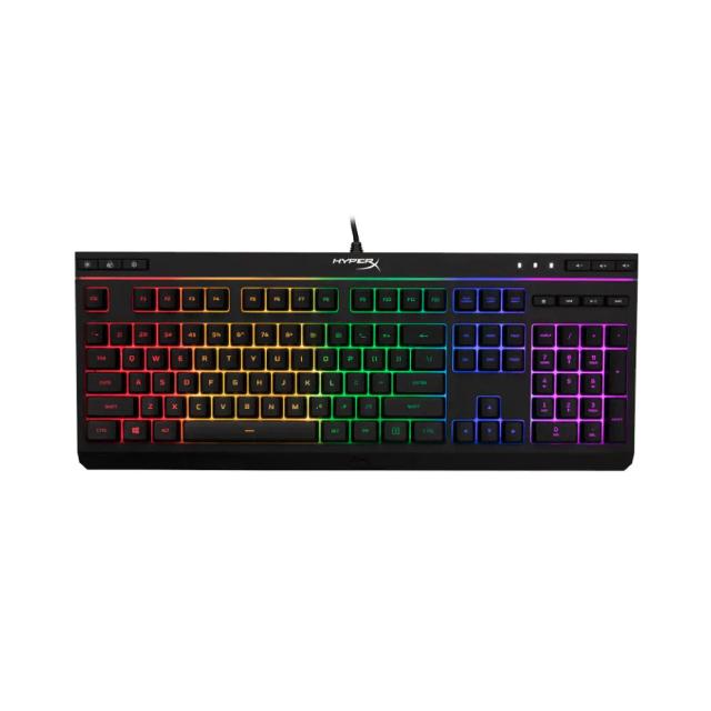 HyperX Alloy Core RGB  Full-size – Membrane Gaming Keyboard, Comfortable Quiet Silent Keys with RGB LED Lighting Effects, Spill Resistant, Dedicated Media Keys, Compatible with Windows 10/8.1/8/7 – Black, Wired