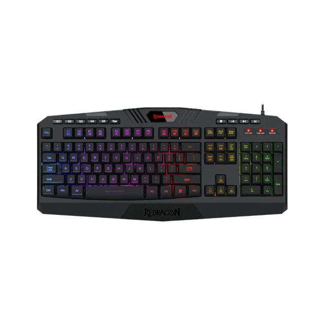 Redragon K503 Gaming Keyboard, Wired, Multimedia Keys, Silent USB Keyboard with Wrist Rest (RGB LED Backlit with Macro Recording)
