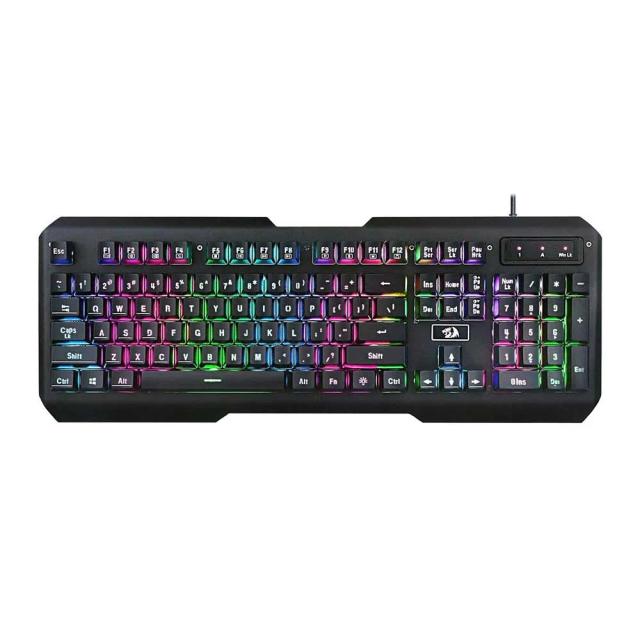 Redragon K506-1 Centaur2 7-Color Rainbow Backlit Full-Size Gaming Keyboard with Numeric Keypad (Black)