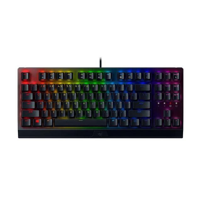 Razer BlackWidow V3 TKL, Tenkeyless Mechanical Gaming Keyboard: Green Mechanical Switches - Tactile & Clicky - Chroma RGB Lighting - Compact Form Factor - Programmable Macros