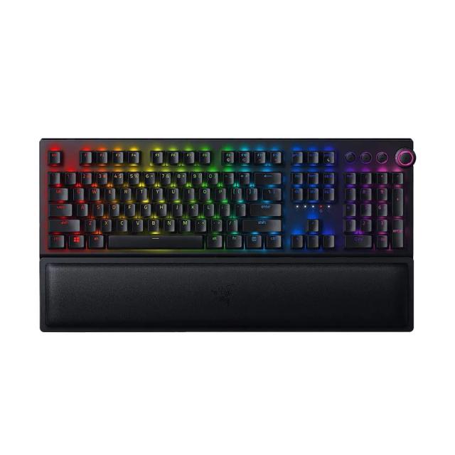 Razer BlackWidow V3 Pro Mechanical Wireless Gaming Keyboard, Green Mechanical Switches - Tactile & Clicky - Chroma RGB Lighting - Doubleshot ABS Keycaps - Transparent Switch Housing - Bluetooth/2.4GHz