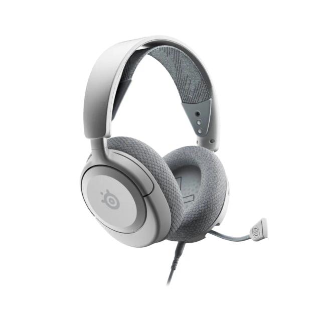 SteelSeries Arctis Nova 1P Multi-System Gaming Headset — Hi-Fi Drivers — 360° Spatial Audio — Comfort Design — Durable — Lightweight — Noise-Cancelling Mic — PS5/PS4, PC, Xbox, Switch -  Wired - White