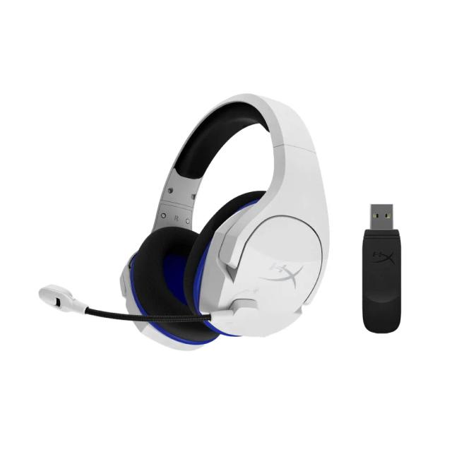 HyperX Cloud Stinger Core – Wireless Lightweight Gaming Headset,7.1 Surround, 17hr Battery, Over Ear Control, 2.4Ghz, DTS Headphone:X spatial audio, Noise Cancelling Microphone, For PC, White - Open Box