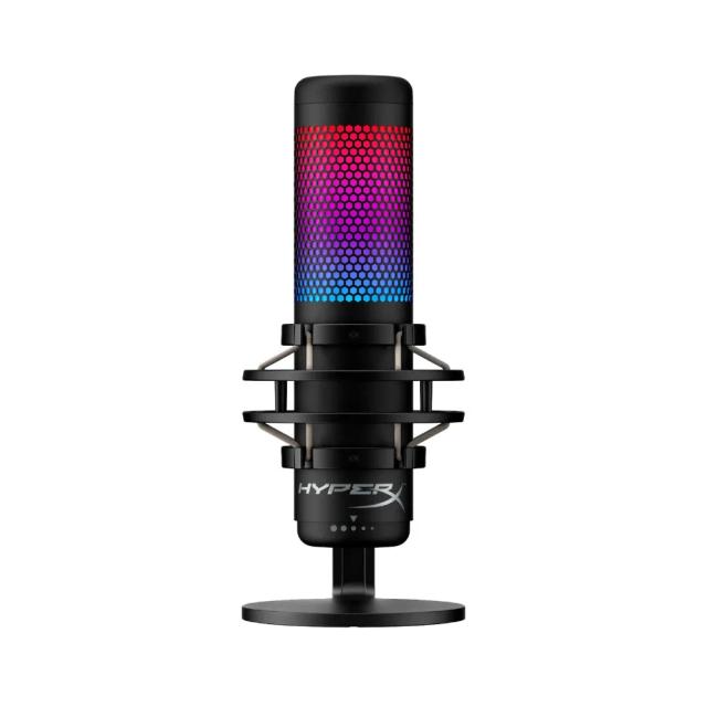 HyperX QuadCast S Black – RGB USB Condenser Microphone for PC, PS4, PS5 and Mac, Anti-Vibration Shock Mount, 4 Polar Patterns, Pop Filter, Gain Control, Gaming, Streaming, Podcasts, Twitch, YouTube, Discord