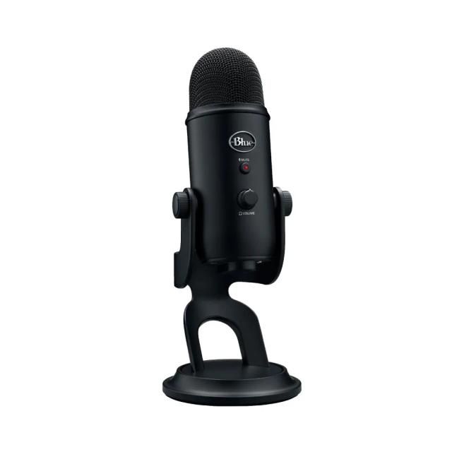 Blue Yeti Black USB Microphone for PC, Mac, Gaming, Recording, Streaming, Legendary Blue  Podcasting, Studio and Computer Condenser Mic with Blue VO!CE effects, 4 Pickup Patterns, Plug and Play 