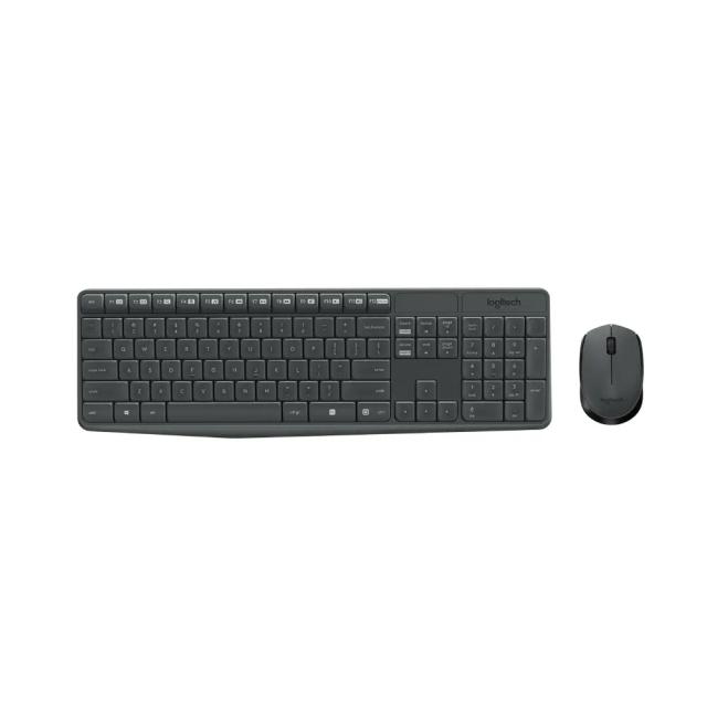 Logitech MK235 Wireless Keyboard and Mouse Combo for Windows, USB Receiver, 15 FN Keys, Long Battery Life, Compatible with PC, Laptop