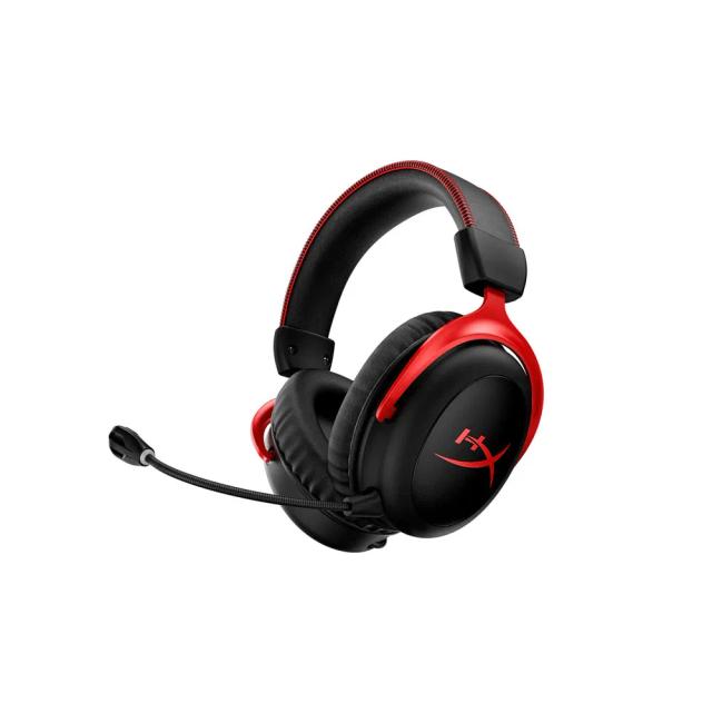 HyperX Cloud II Wireless - Gaming Headset, Noise-cancelling detachable mic with LED mute indicator, 53mm drivers, PC, PS5, PS4 compatible