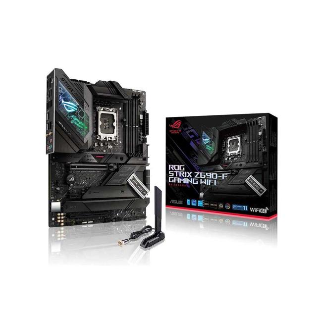 Asus ROG Strix Z690-F Gaming WiFi 6E LGA1700 (Intel 12th Gen) ATX Gaming Motherboard (PCIe 5.0,DDR5,16+1 Power Stages,2.5Gb LAN,BT v5.2,Thunderbolt 4,4xM.2,Front Panel USB 3.2 Gen 2x2 Type-C Connector)