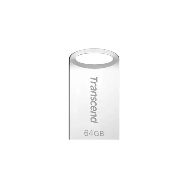 Transcend JetFlash 710 USB 3.1/3.0 Flash Drive, Silver - 64GB
