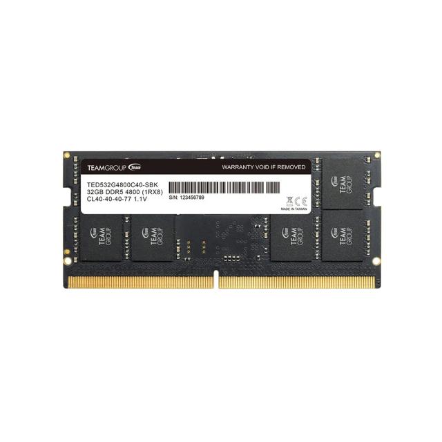 TEAMGROUP Elite SODIMM DDR5 32GB 4800MHz CL40 Non-ECC Unbuffered 1.1V 262 Pin Laptop Memory Module Ram