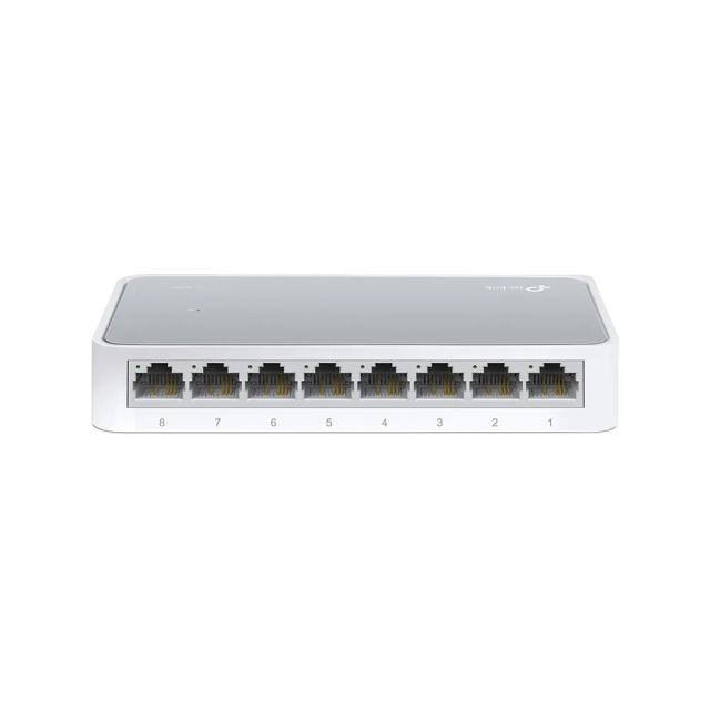 TP-Link 8 Port 10/100Mbps Fast Ethernet Switch , Desktop Ethernet Splitter , Ethernet Hub , Plug and Play , Fanless Quiet , Desktop Design , Green Technology , Unmanaged (TL-SF1008D), White