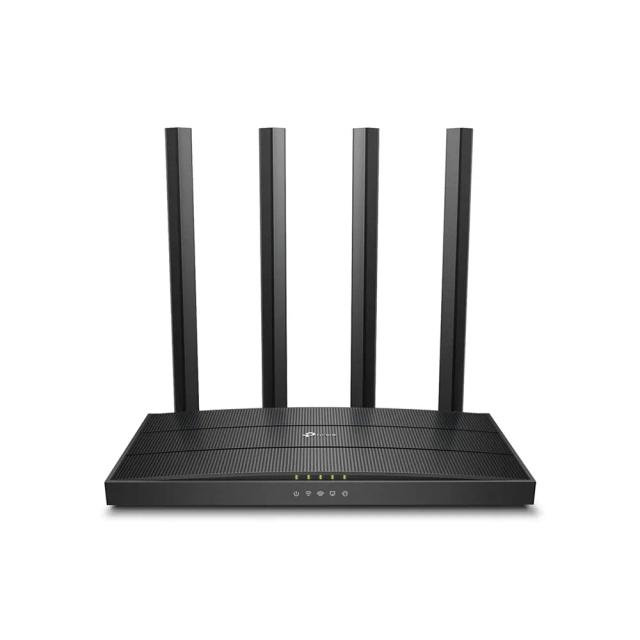 TP-Link Archer AC1200 Archer C6 Wi-Fi Speed Up to 867 Mbps/5 GHz + 400Mbps/2.4 GHz, 5 Gigabit Ports, 4 External Antennas, MU-MIMO, Dual Band, WiFi Coverage with Access Point Mode, Black