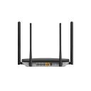 Mercusys AC1300 Wireless Dual Band Gigabit Router Ac12G Wi-Fi Speed with 4 High Gain External Antennas, Dual Band, 1300 mbps, Black
