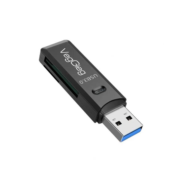 VegGieg USB3.0 Card Reader - Portable Card Memory Card Recorder - High-Speed Mobile Phone, Camera Card Reader - V-C302 
