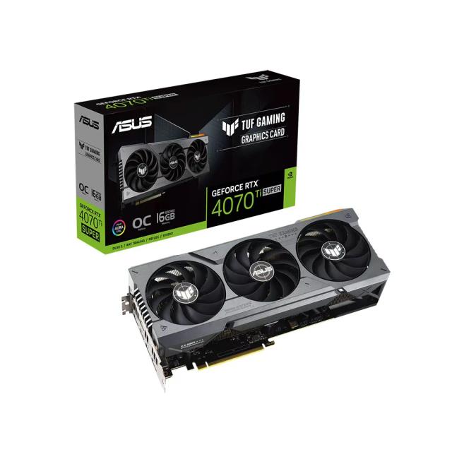 Asus TUF Gaming GeForce RTX 4070 Ti SUPER 16GB GDDR6X OC Edition with DLSS 3, Lower Temps, and Enhanced Durability