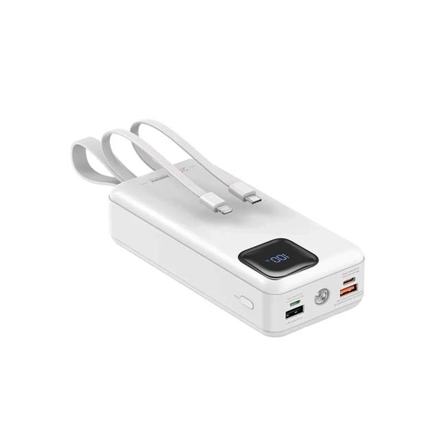 REMAX RPP-550 30000mAh SUJI SERIES PD 20W+QC 22.5W Fast Charging Cable Power Bank - White