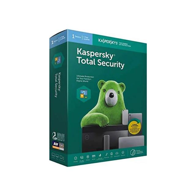 Kaspersky Total Security Antivirus Product Key, Anti-ransomware, Webcam Security, Password Manager, VPN, 1 Year - 1 User
