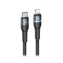 Usams Us-SJ538 U76 Type-C To Lightning Pd 20W Fast Charging & Data Cable With Colorful Light 1.2M Very Distinctive And Small Size, Suitable for Frequent Travel
