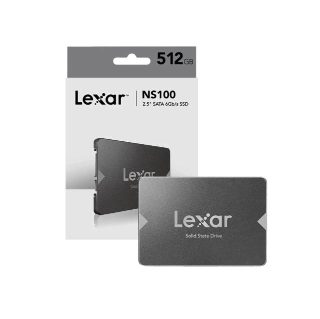 Lexar 512GB NS100 SSD 2.5” SATA III Internal Solid State Drive, Up to 550MB/s Read, Gray