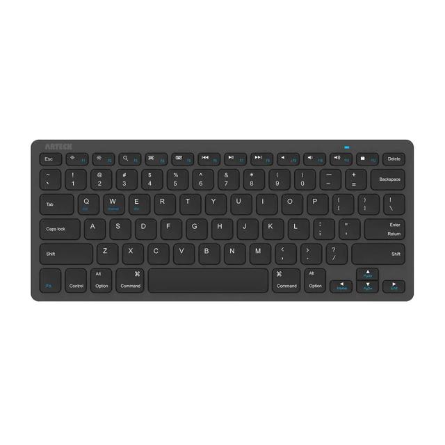 Arteck Ultra-Slim Keyboard Compatible with iPad 10.2-inch/iPad Air/iPad 9.7-inch/iPad Pro/iPad Mini, iPhone and Other Bluetooth Enabled Devices Including iOS, Android, Windows - Black