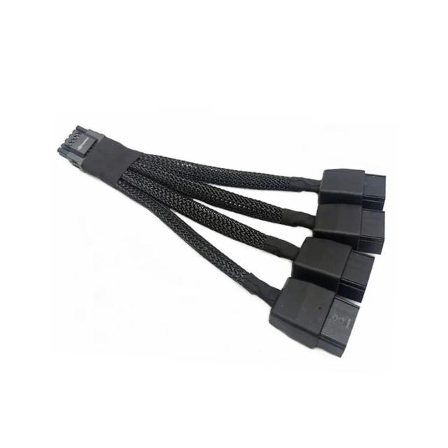 PCIE 5.0 12VHPWR ATX3.0 16Pin 12+4Pin Connector to 4x8Pin PCIe Power Adapter Cable