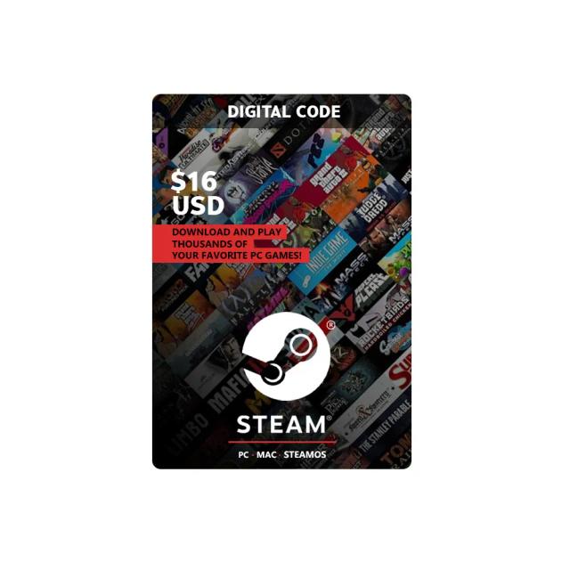 Steam Gift Card - $16 - Digital Code