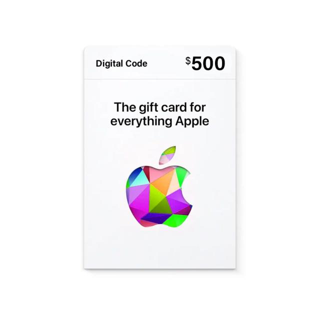 Apple Gift Card $500 - App Store, iTunes, iPhone, iPad, AirPods, MacBook, accessories and more