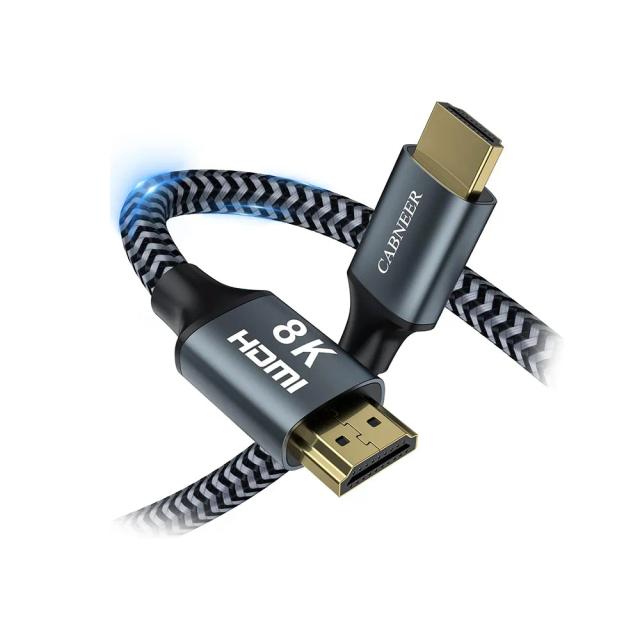 CABNEER 8K HDMI 2.1 Cable 10m, HDMI Cable Ultra High Speed 48Gbps 8K 60Hz 4K 120Hz 2.2/2.3 eARC HDCP Dolby HDR - Compatible with HDTV, Laptop, Xbox, PS5, Switch