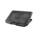X3 Dual Fans USB Laptop Cooling Pad, Adjustable Height Cooling Pad with 2 x 120mm LED Fans for up to 15.6" Laptops - Silent USB-Powered Laptop Cooler