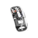 M233 Transparent Magnetic Mouse, 2.4G Bluetooth Wireless Rechargeable Slient Mouse Suitable for PC Games and Office - Gray