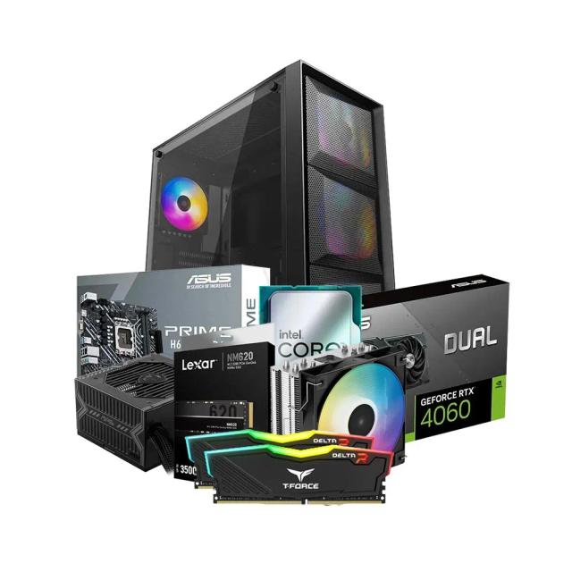 Low-End Gaming PC Build Offer NO.124 (Intel Core i5-12400F, 16GB DDR4 3200MHz, RTX 4060 8GB, 512GB SSD NVMe)