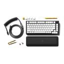 Glorious GMMK Pro 75% USB Gaming Keyboard Fox Linear Switch White Keycaps Black Frame, Wired