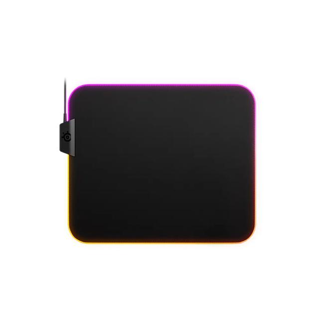 SteelSeries QcK Prism Gaming Mouse Pad - Medium RGB Prism Cloth - Optimized For Gaming Sensors, 32cm X 27cm X 4mm - Black