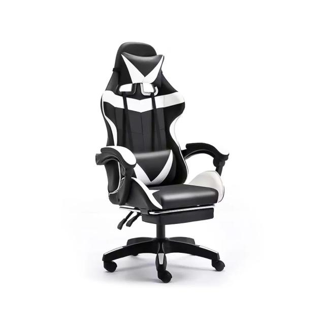 Gaming Chair with Adjustable Backrest, Office Chair with High Backrest, Ergonomic Computer Chair with Lumbar Support and Footrest for Home