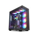 DeepCool CH780, ATX Dual-Chamber 3 x 140mm PWM ARGB Fans Pre-Installed Full Tower White Gaming PC Case Panoramic Glass Panels 420mm Radiator Support 4 x USB 3.0 Type-C I/O Panel - Black