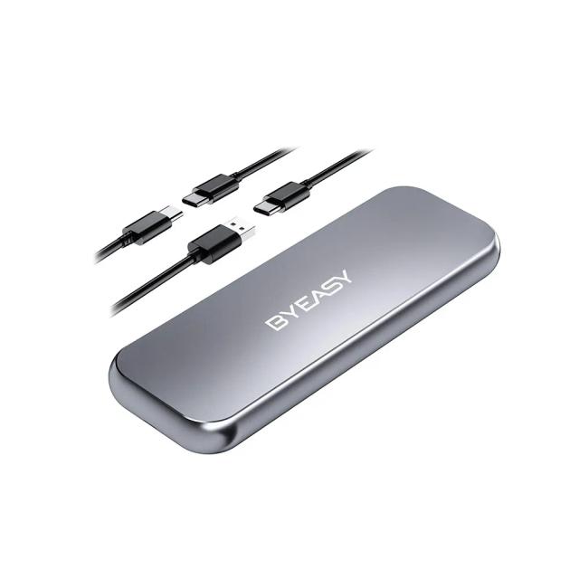BYEASY M.2 NVMe SSD Enclosure Adapter with USB C/Thunderbolt 3 Compatible up to USB 3.1 Gen 2 Speeds (10Gbps). Includes USB-C and USB 3.0 Cables HD-01