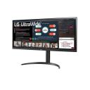 LG UltraWide Monitor 34WP550-B, 34 inch, Full HD, IPS Monitor, 75Hz, 5ms, 21:9, 2560X1080 px, AMD FreeSync, 3-side Virtually Borderless Design