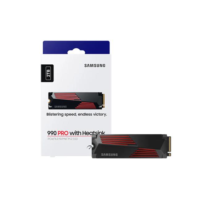 Samsung 990 PRO with Heatsink SSD - 2TB - PCIe 4.0 NVMe M.2 Internal Solid State Drive